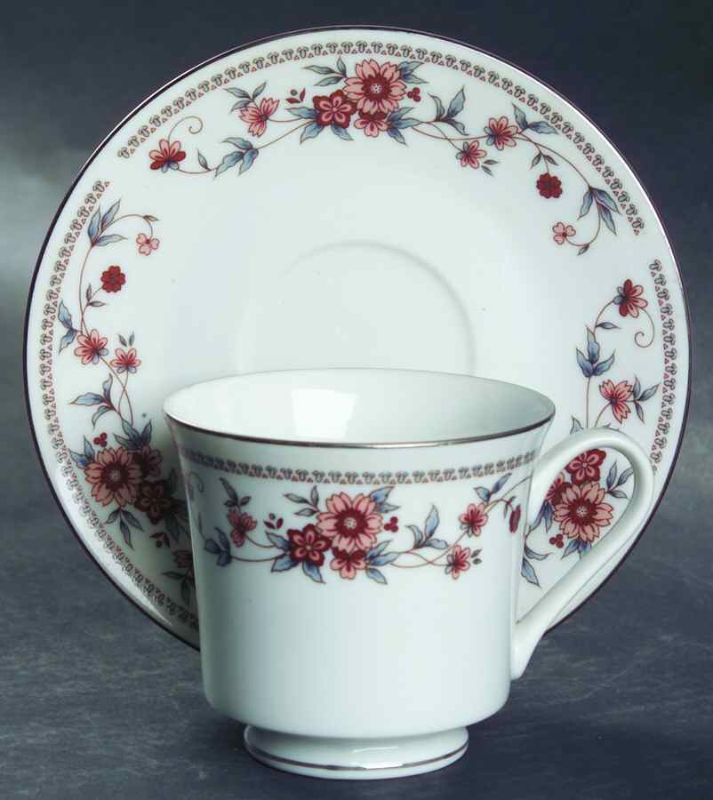 Anniversary Footed Cup & Saucer Set by Sheffield-1