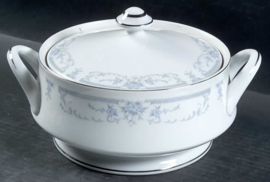 Blue Whisper Round Covered Vegetable by Sheffield-1