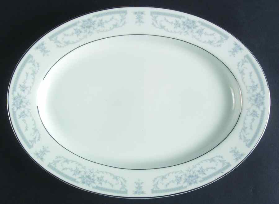 Blue Whisper 12" Oval Serving Platter by Sheffield-1