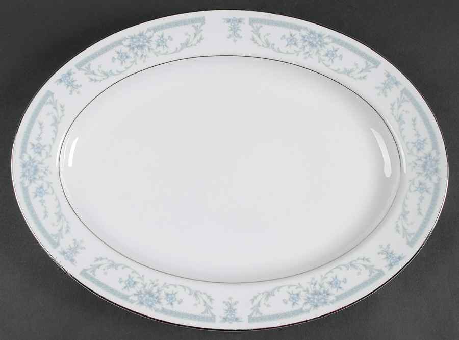 Blue Whisper 14" Oval Serving Platter by Sheffield-1