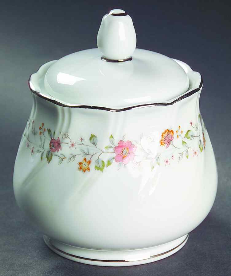Bouquet Sugar Bowl & Lid by Sheffield-1