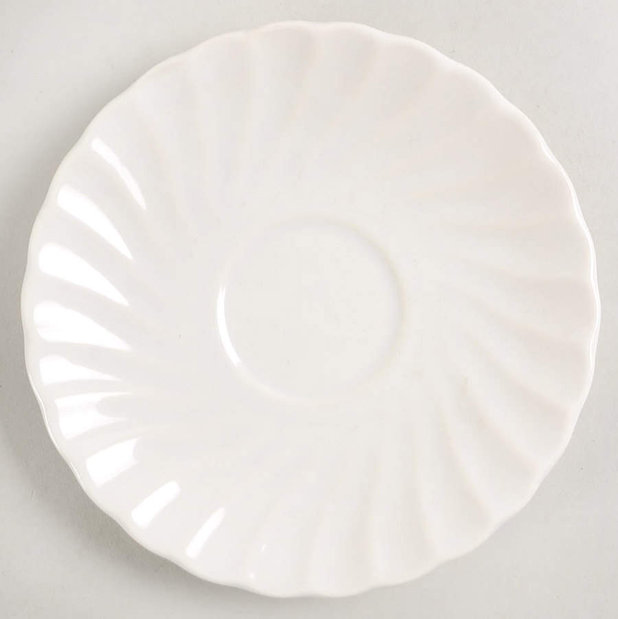 Bone White (Earthenware, USA, All Ivory) Saucer by Sheffield-1