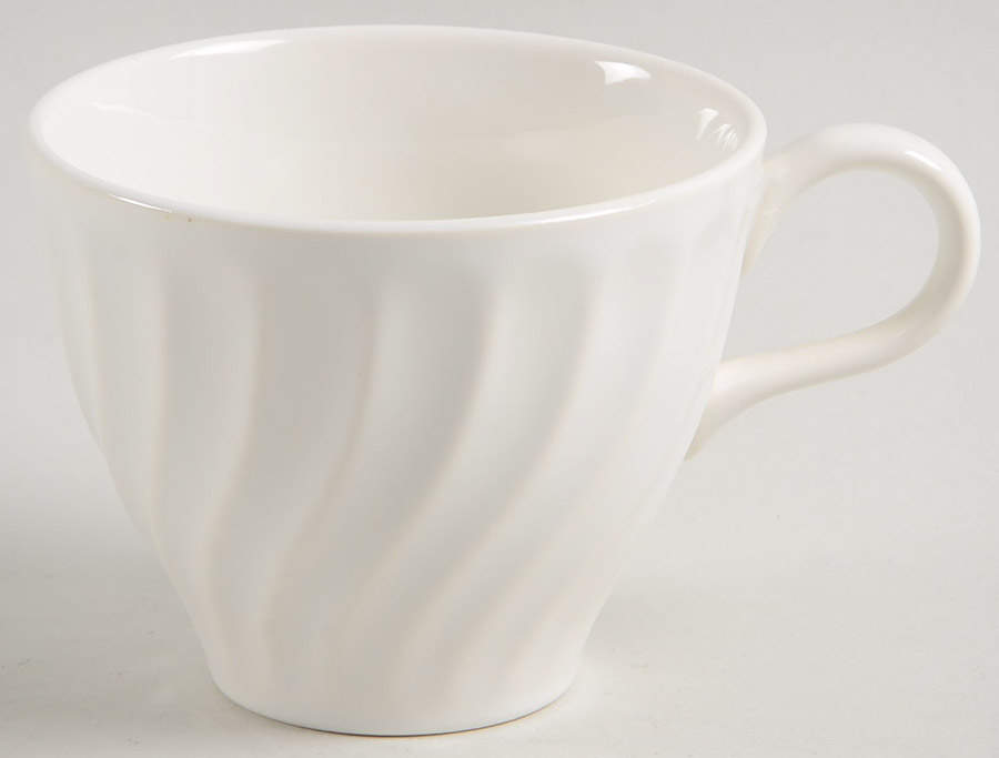 Bone White (Earthenware, USA, All Ivory) Flat Cup by Sheffield-1