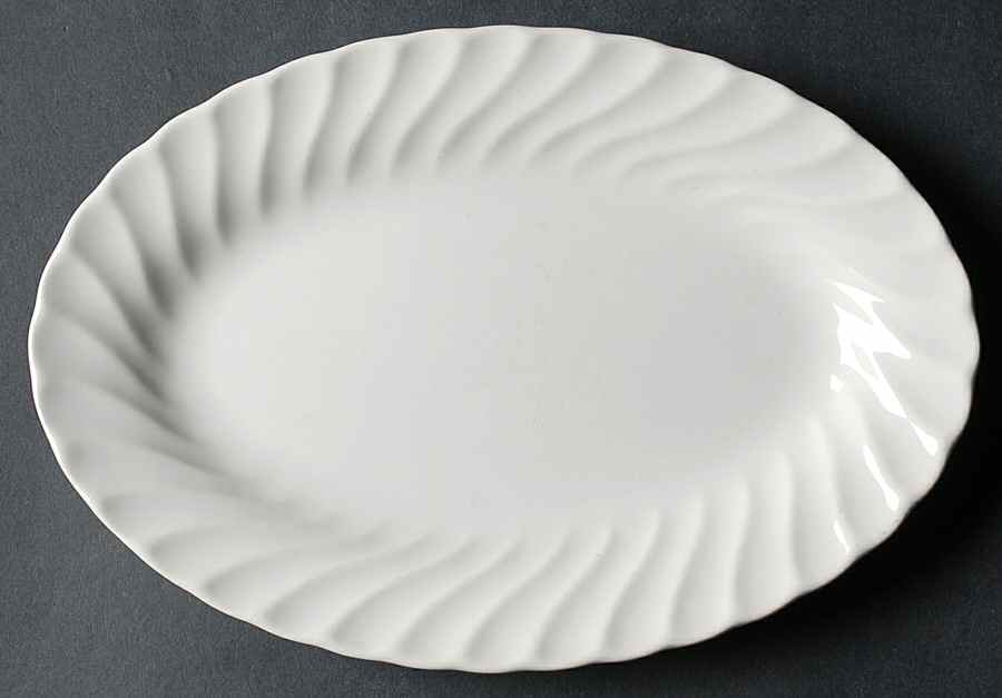 Bone White (Earthenware, USA, All Ivory) Relish/Gravy Underplate by Sheffield-1