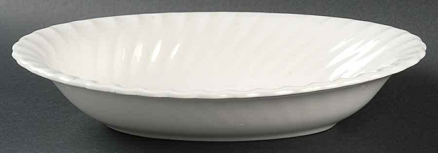 Bone White (Earthenware, USA, All Ivory) 9" Oval Vegetable Bowl by Sheffield-1