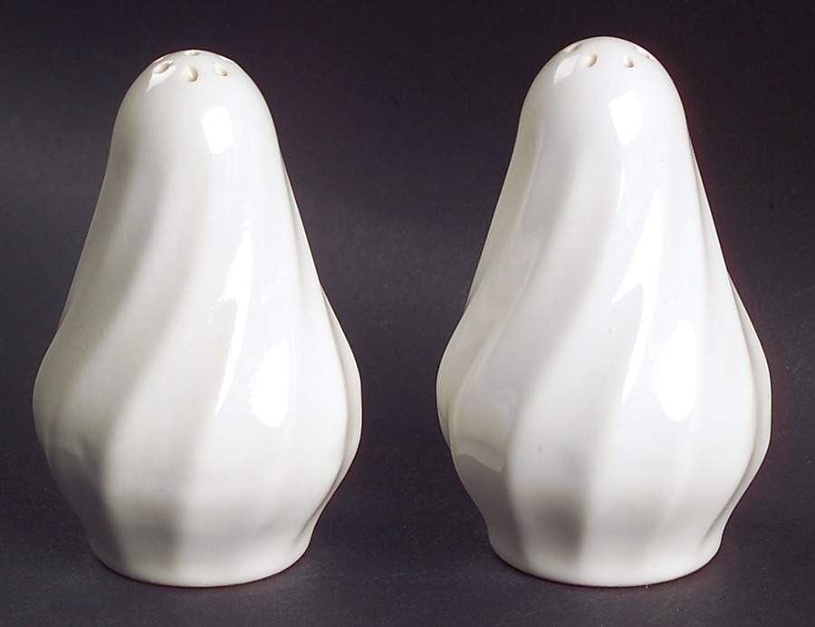 Bone White (Earthenware, USA, All Ivory) Salt & Pepper Set by Sheffield-1