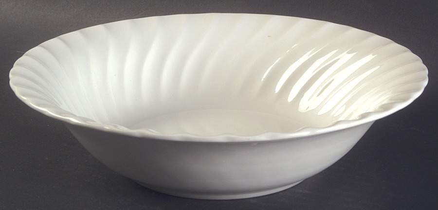 Bone White (Earthenware, USA, All Ivory) 9" Round Vegetable Bowl by Sheffield-1