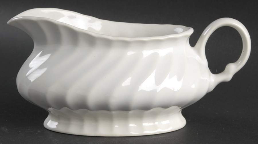Bone White (Earthenware, USA, All Ivory) Gravy Boat by Sheffield-1