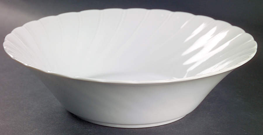 Bone White (Porcelain, Japan, All White) 9" Round Vegetable Bowl by Sheffield-1