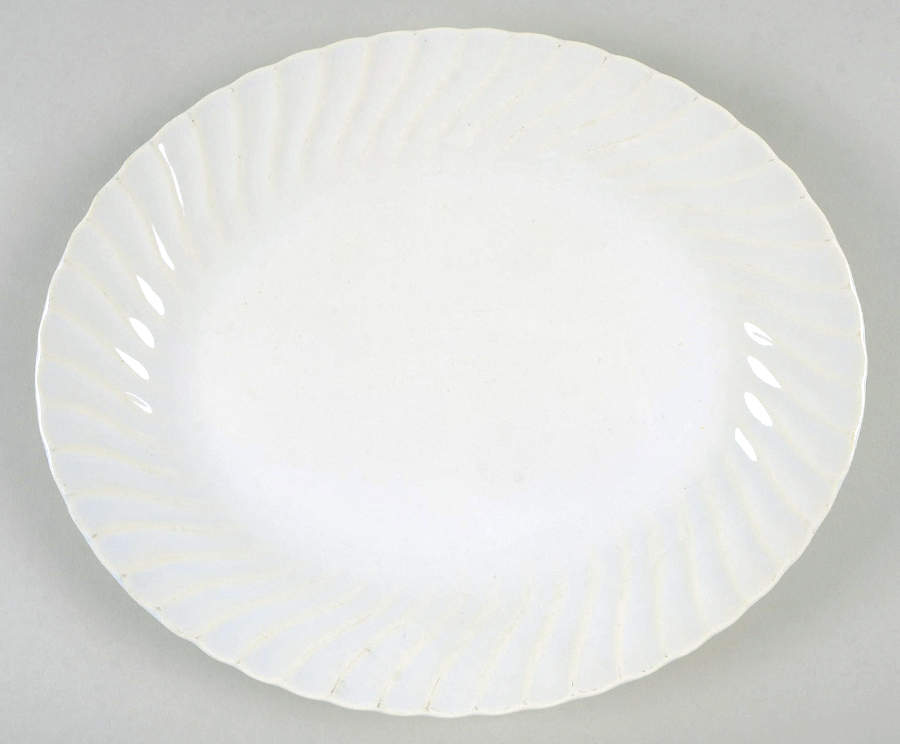Bone White (Porcelain, Japan, All White) 11" Oval Serving Platter by Sheffield-1
