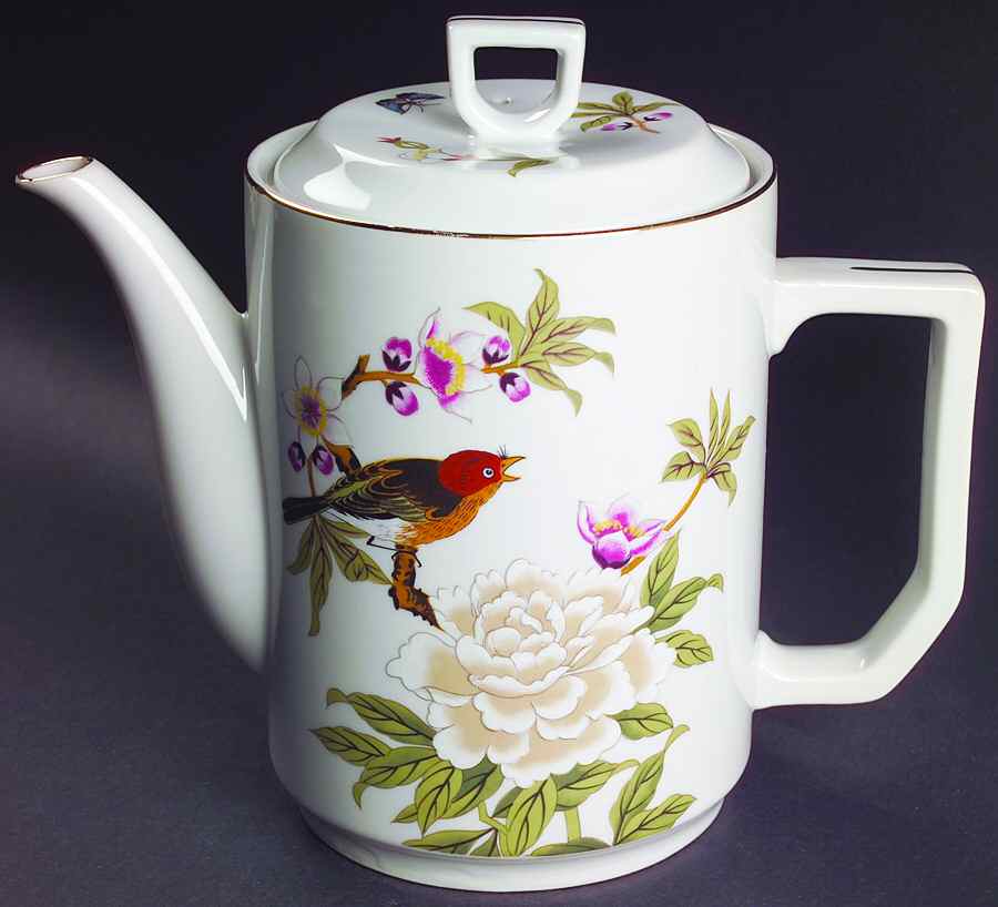 Chinese Garden Coffee Pot & Lid by Sheffield-1
