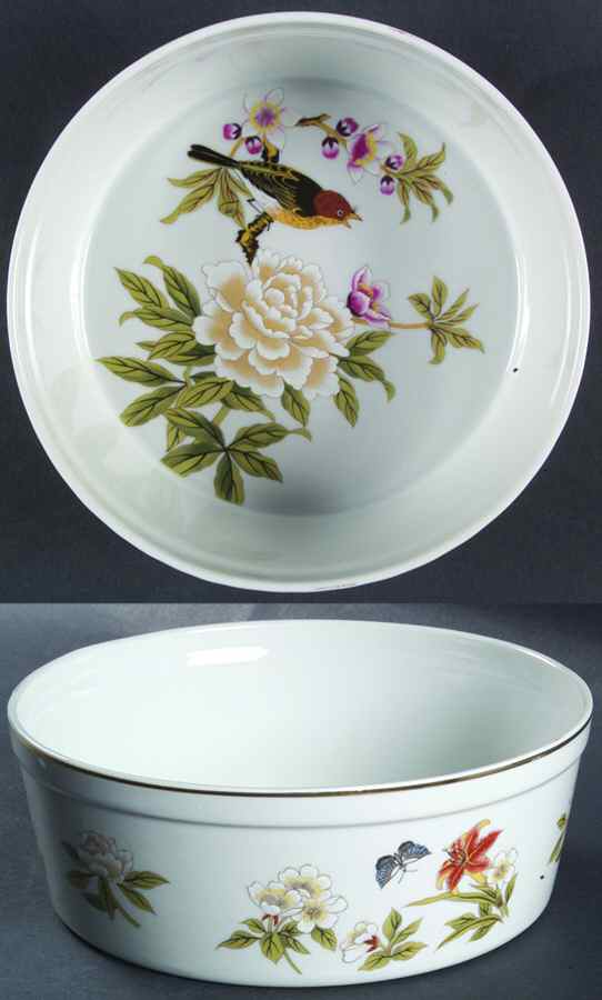 Chinese Garden 8" Souffle by Sheffield-1