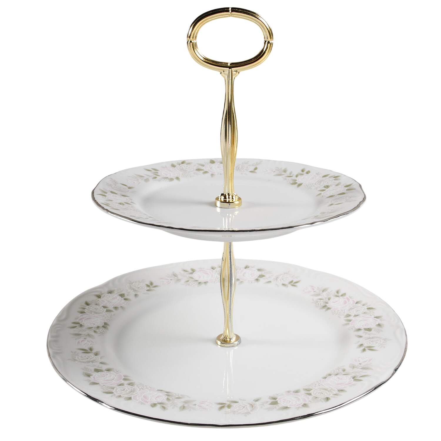 Classic 6 5/8"-10"  2 Tiered Serving Tray (Dp, Sp) HC by Sheffield-1