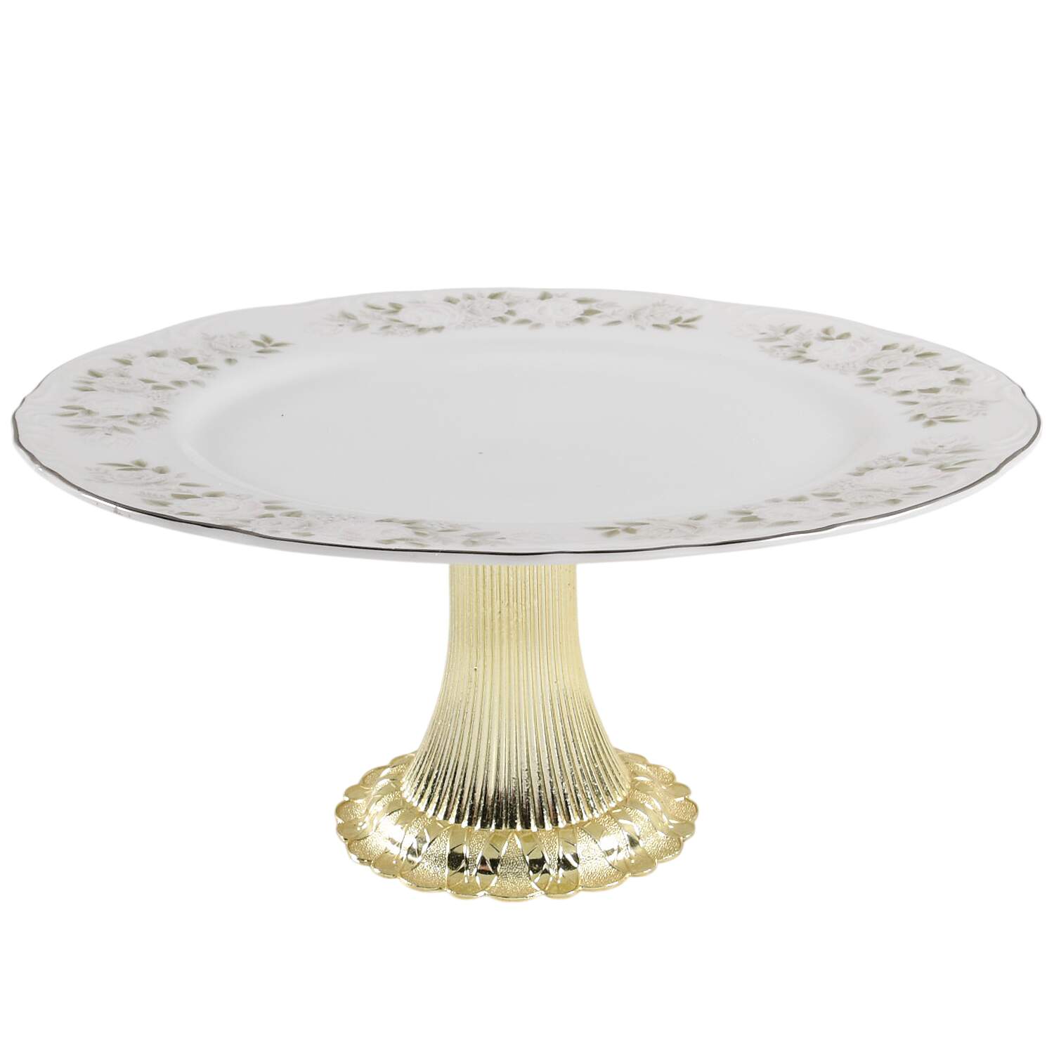 Classic Cake Stand with 4"-5" Metal Pedestal  Hc by Sheffield-1