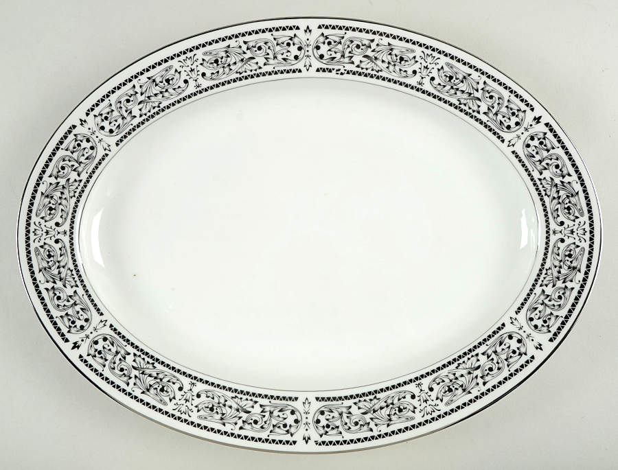 Corinthian 14" Oval Serving Platter by Sheffield-1