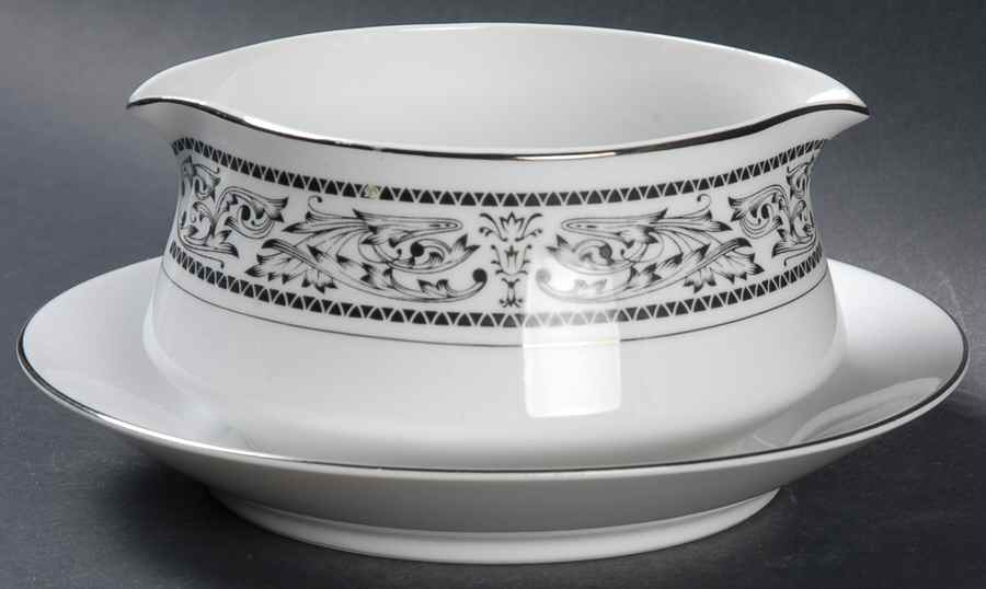 Corinthian Gravy Boat with Attached Underplate by Sheffield-1