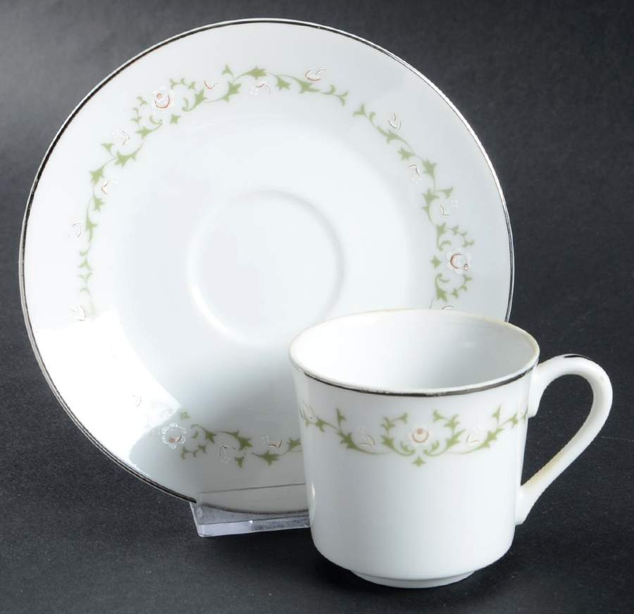 Elegance Flat Demitasse Cup & Saucer Set by Sheffield-1