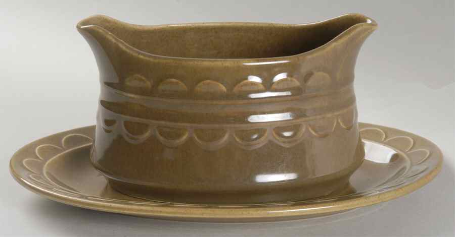 Granada Green Gravy Boat & Underplate/Relish by Sheffield-1