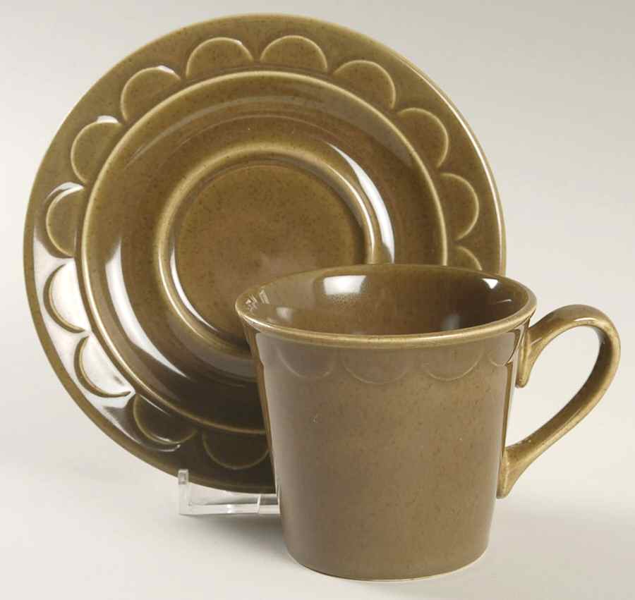 Granada Green Flat Cup & Saucer Set by Sheffield-1