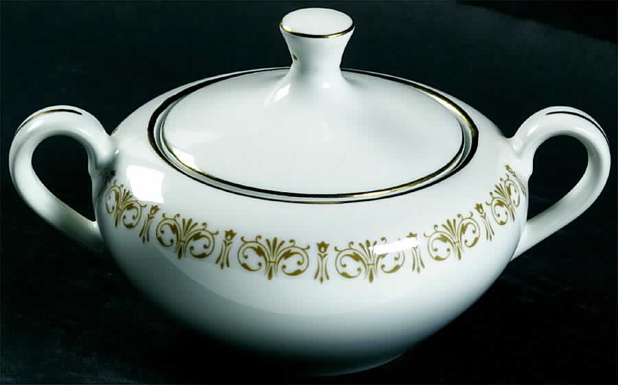 Imperial Gold Sugar Bowl & Lid by Sheffield-1