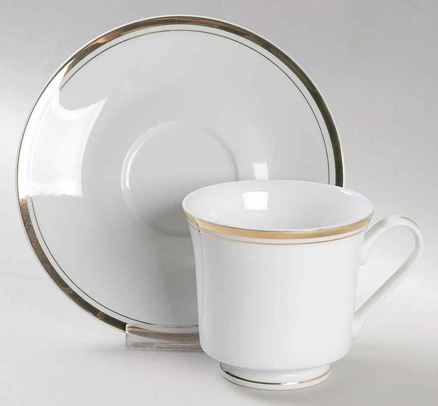 Regency Gold Footed Cup & Saucer Set by Sheffield-1