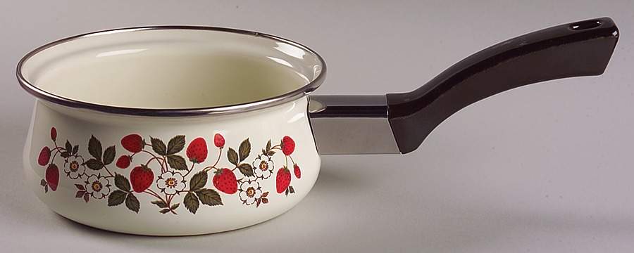 Strawberries N' Cream 1 Quart Metal Covered Saucepan, No Lid by Sheffield-1