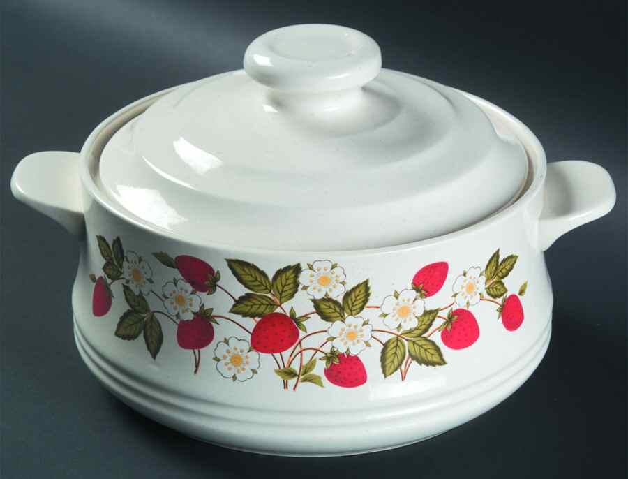 Strawberries N' Cream 2 Qt Round Covered Casserole by Sheffield-1