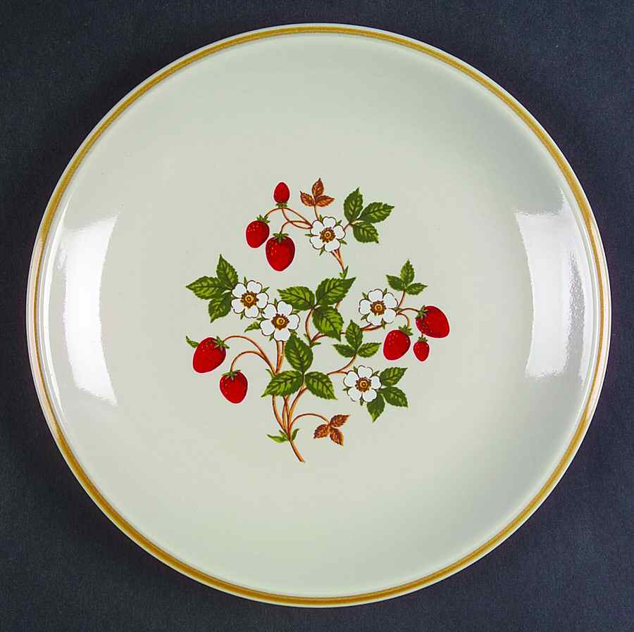 Strawberries N' Cream Bread & Butter Plate by Sheffield-1