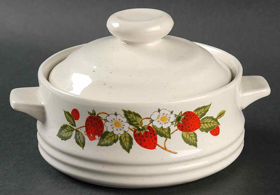 Strawberries N' Cream Individual Casserole & Lid by Sheffield-1