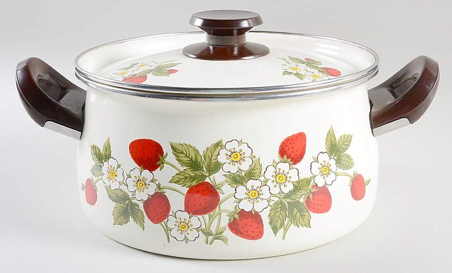 Strawberries N' Cream 5 Qtt Metal Dutch Oven & Lid by Sheffield-1