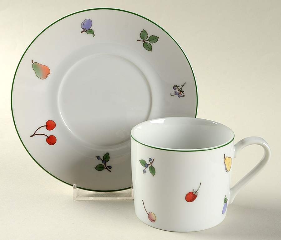Ambrosia Flat Cup & Saucer Set by Shafford-1