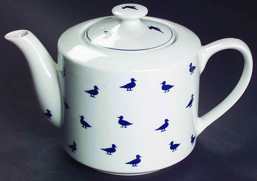 Blue Duck Teapot & Lid by Shafford-1
