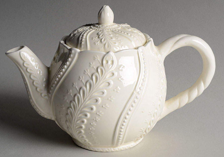 Cambridge (Creamware) Teapot & Lid by Shafford-1