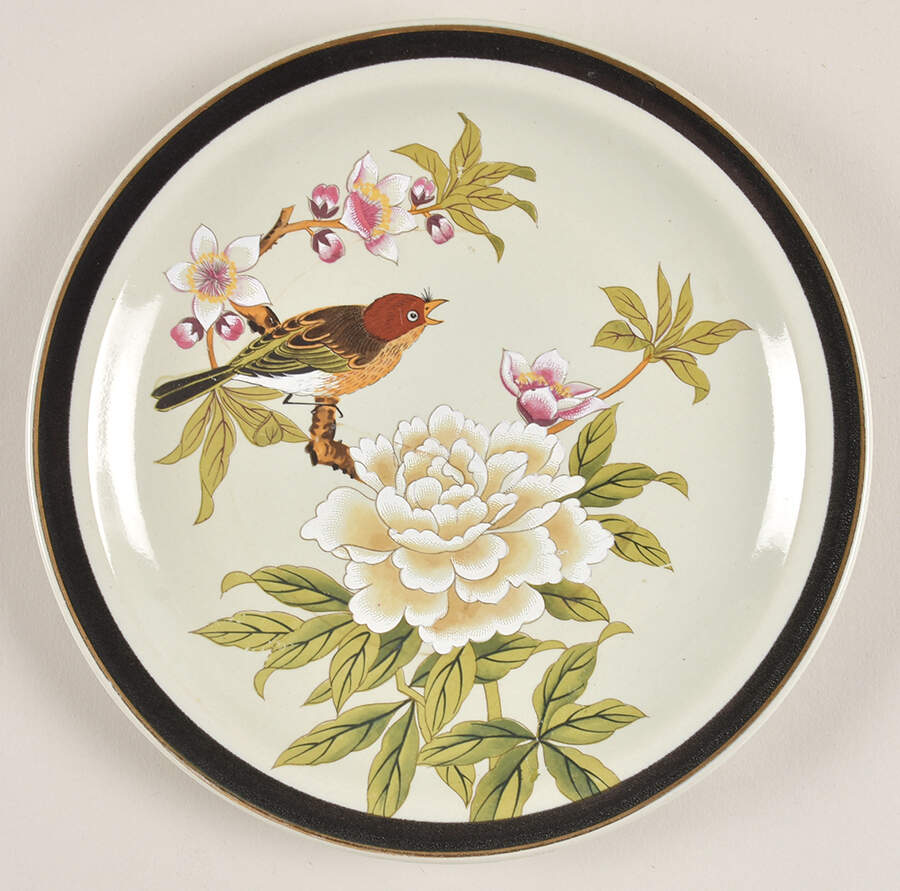 Chinese Garden (Earthenware) Salad Plate by Shafford-1
