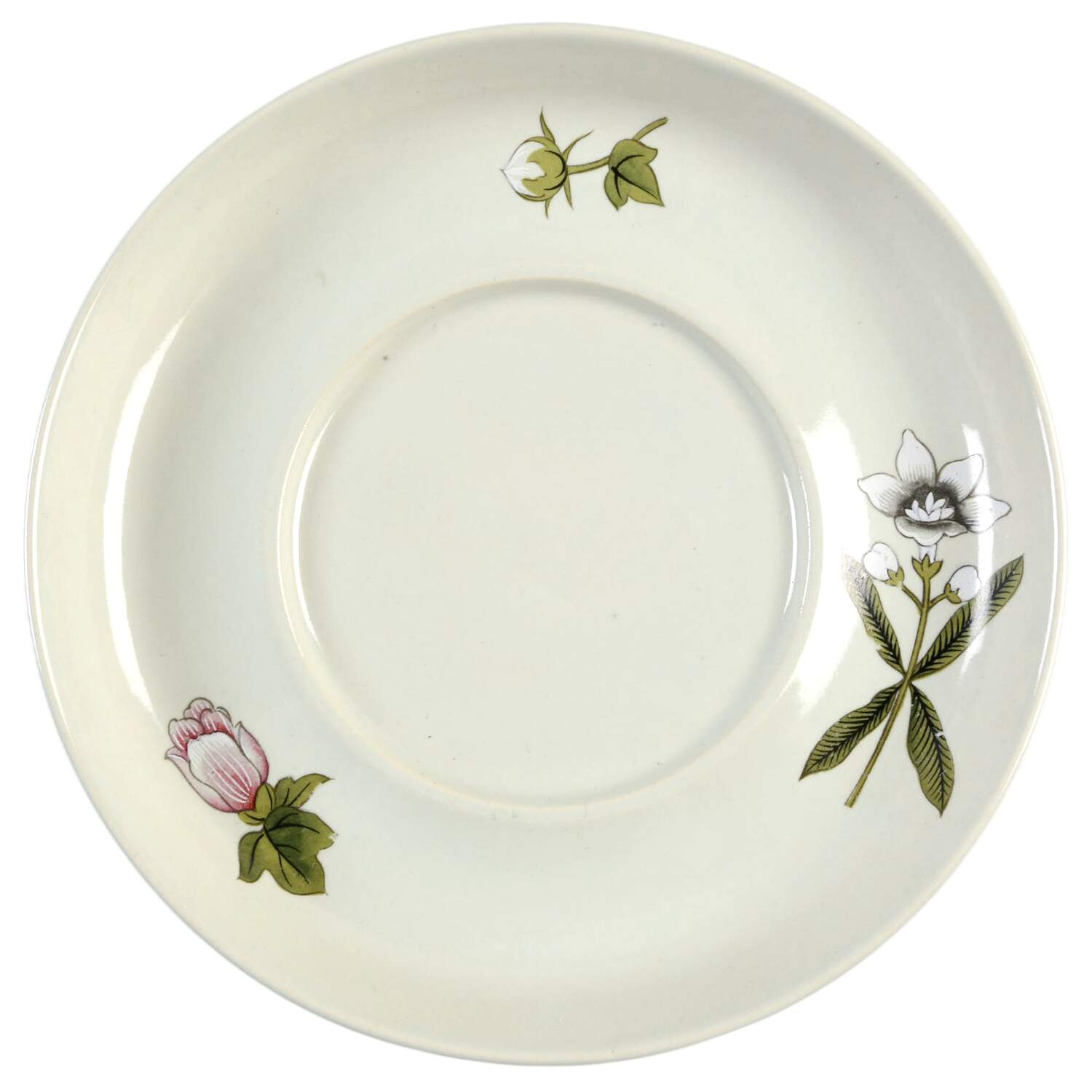 Chinese Garden (Earthenware) Saucer for Flat Cup by Shafford-1