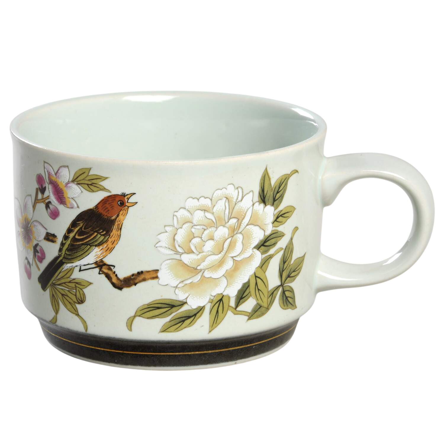 Chinese Garden (Earthenware) Flat Cup by Shafford-1