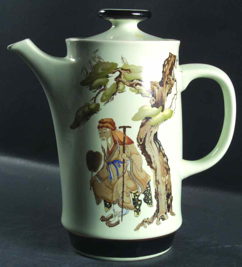 Chinese Garden (Earthenware) Coffee Pot & Lid by Shafford-1