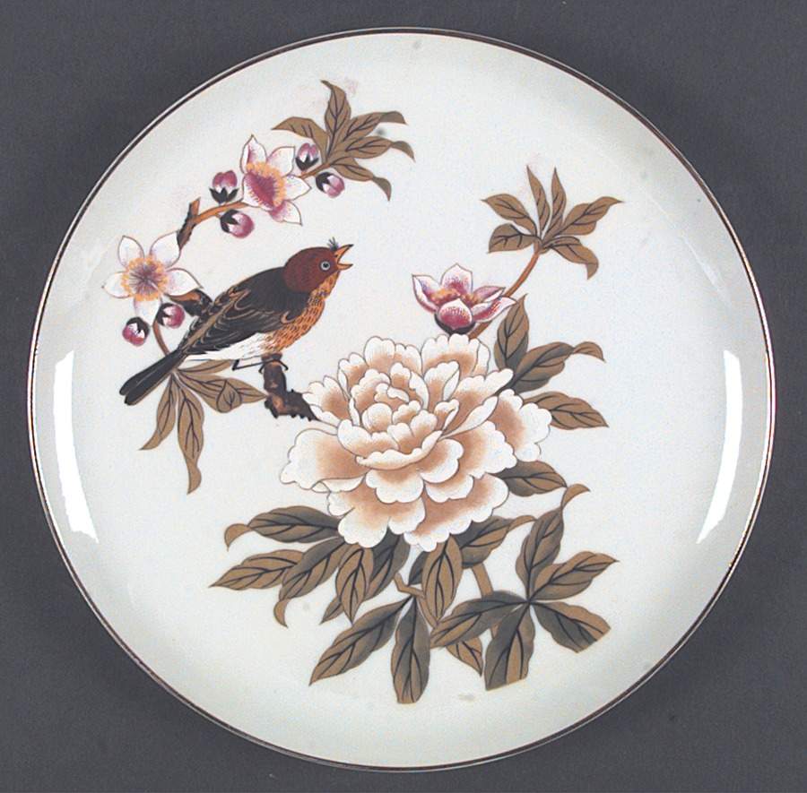 Chinese Garden (Fine China) Dinner Plate by Shafford-1