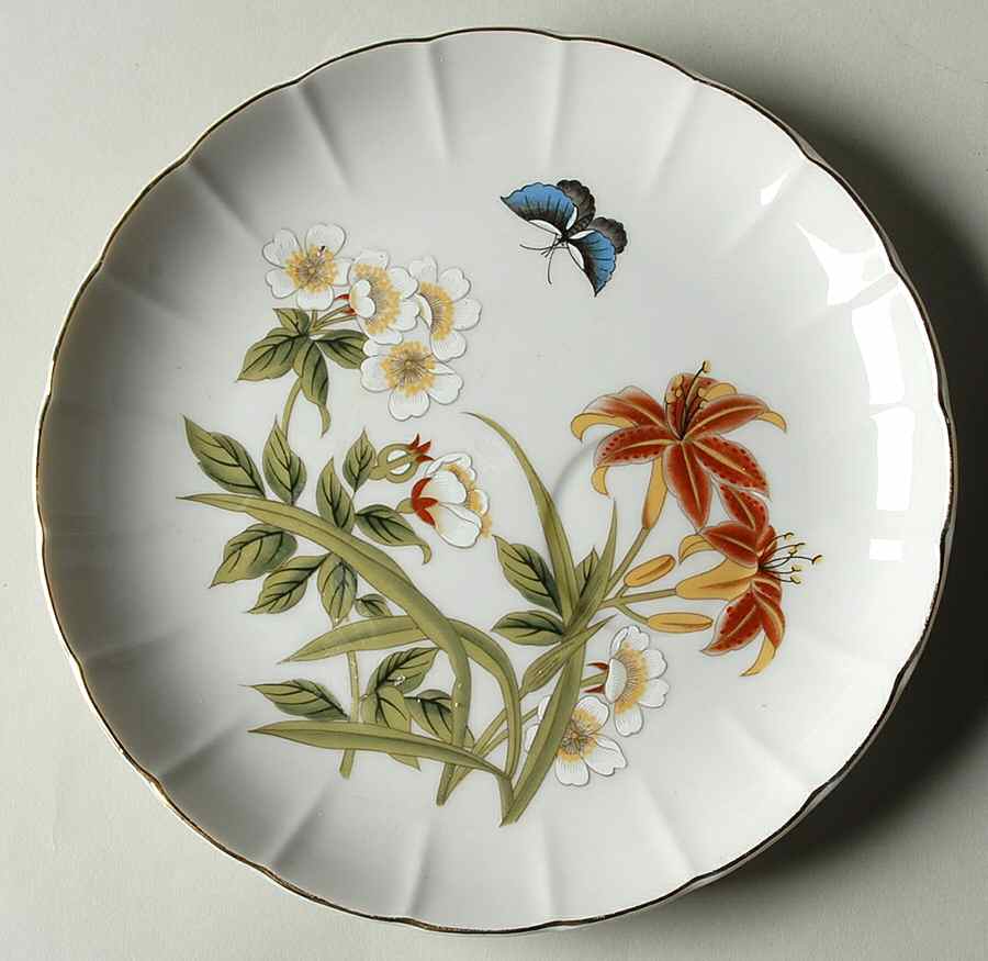 Chinese Garden (Fine China) Snack Plate by Shafford-1