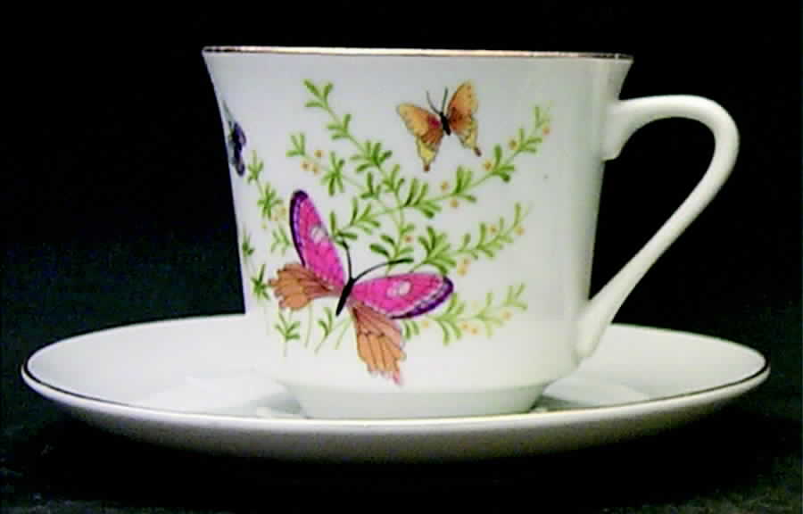 Ecstasy Flat Cup & Saucer Set by Shafford-1
