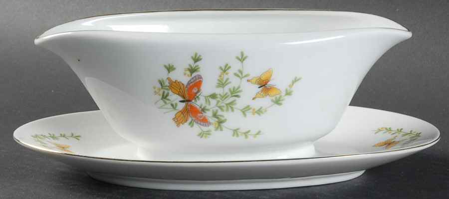 Ecstasy Gravy Boat with Attached Underplate by Shafford-1