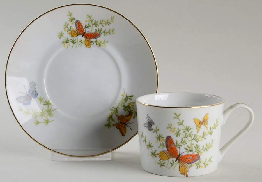 Ecstasy Flat Cup & Saucer Set by Shafford-1