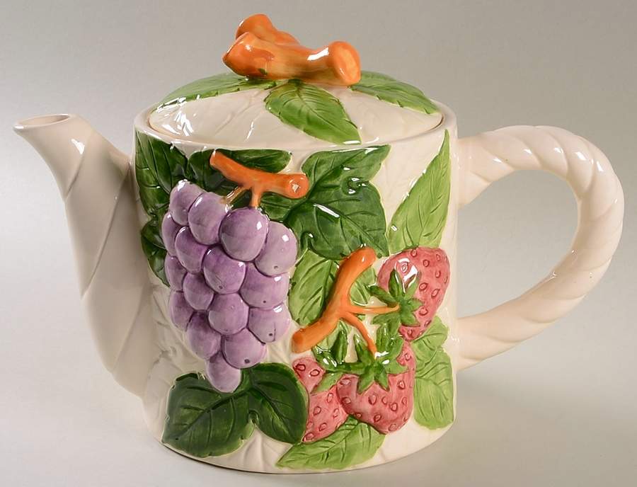 Fruit Du Jour Teapot & Lid by Shafford-1