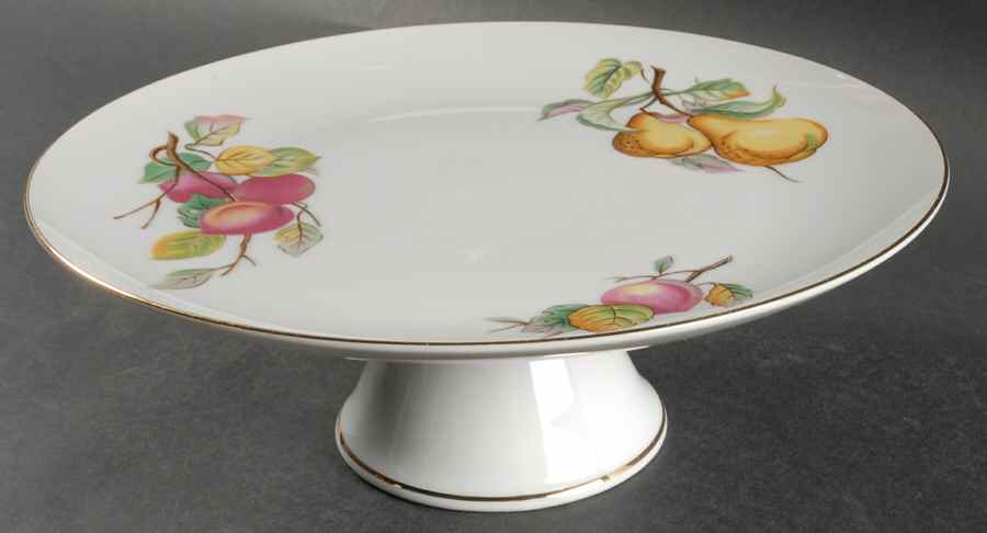 Fruit Garden 10" Diameter Pedestal Cake Stand by Shafford-1