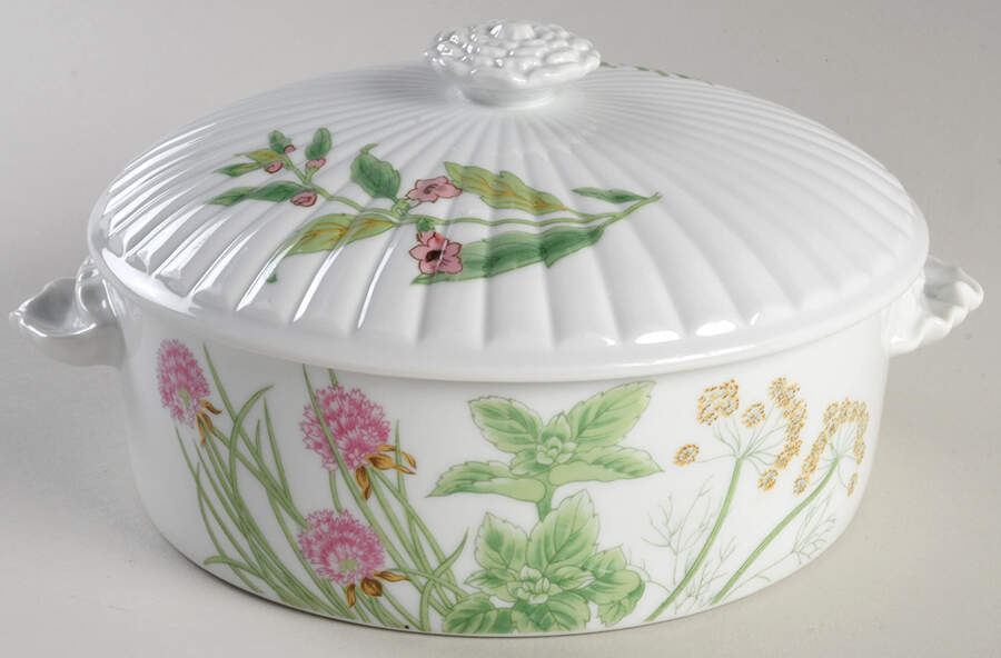 Herbs & Spices 1.5 Qt Round Covered Casserole by Shafford-1