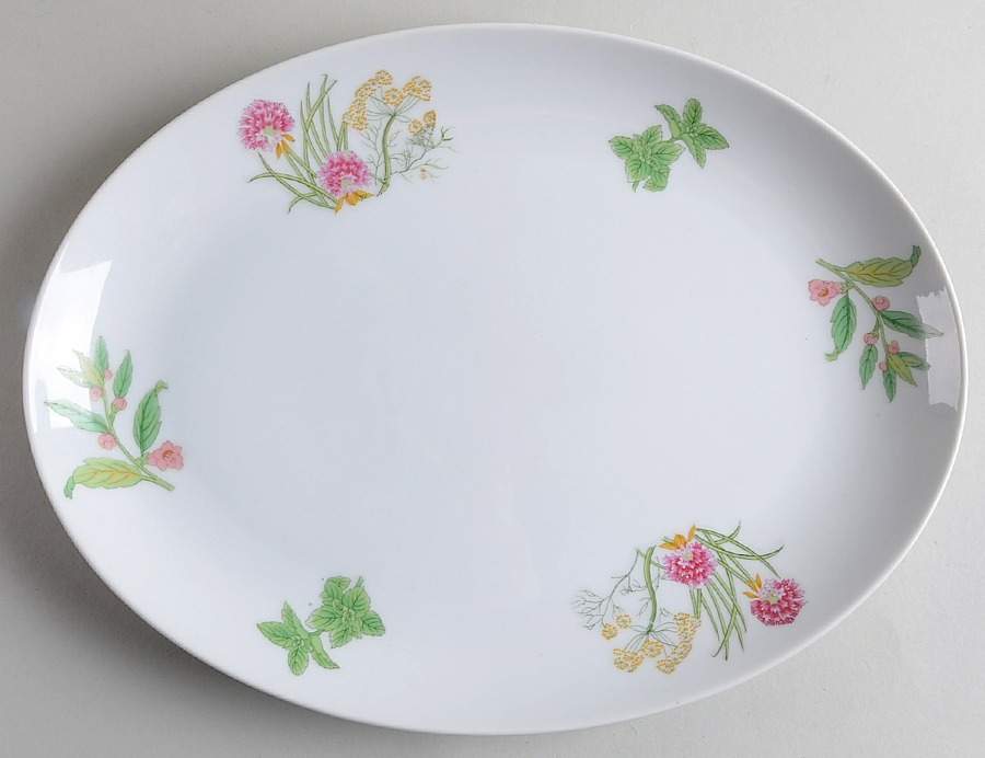 Herbs & Spices 12" Oval Serving Platter by Shafford-1