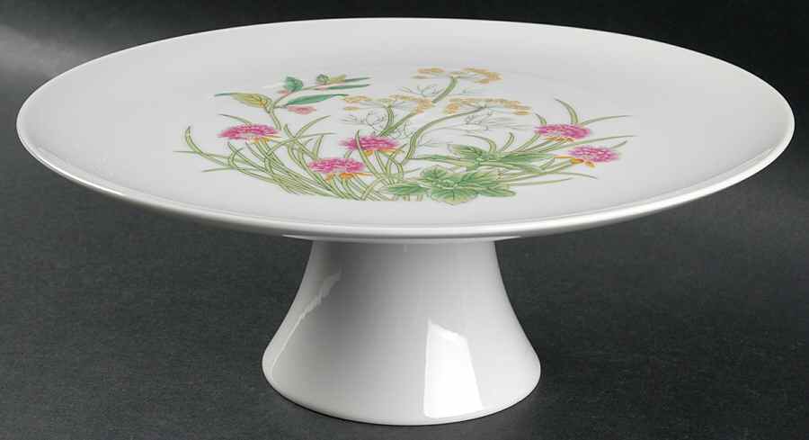 Herbs & Spices 11" Diameter Pedestal Cake Stand by Shafford-1