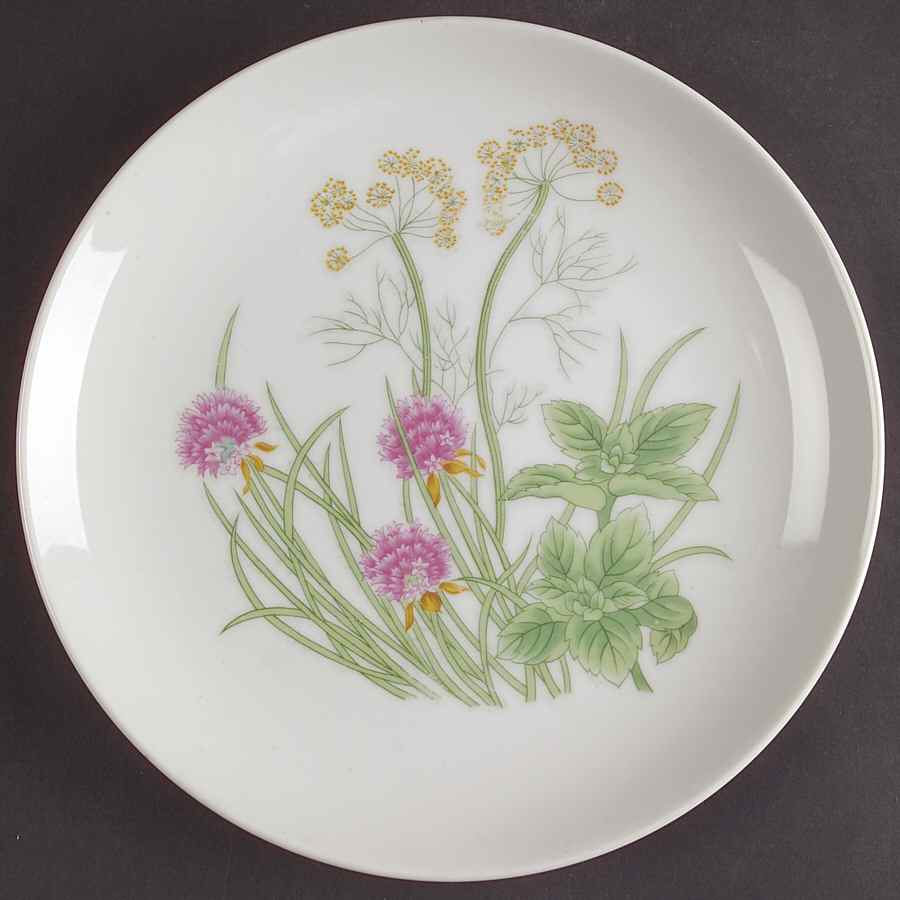Herbs & Spices Salad Plate by Shafford-1