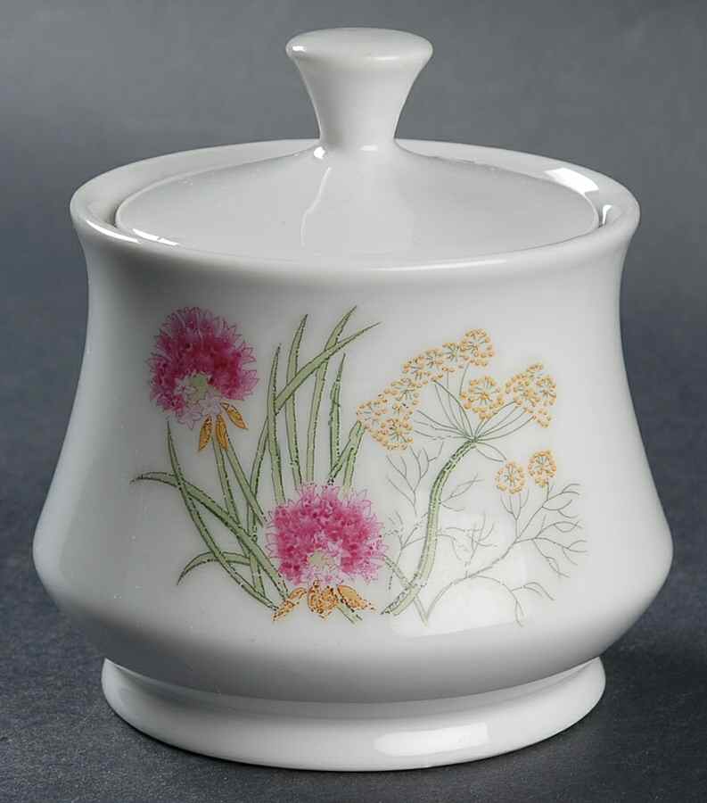 Herbs & Spices Sugar Bowl & Lid by Shafford-1