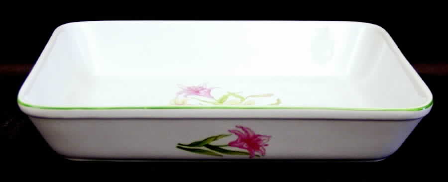 Jade Lily 12" Rectangular Baker by Shafford-1